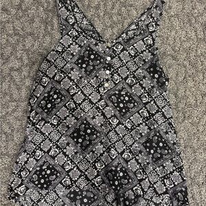 Pink Rose Black and White Floral Top